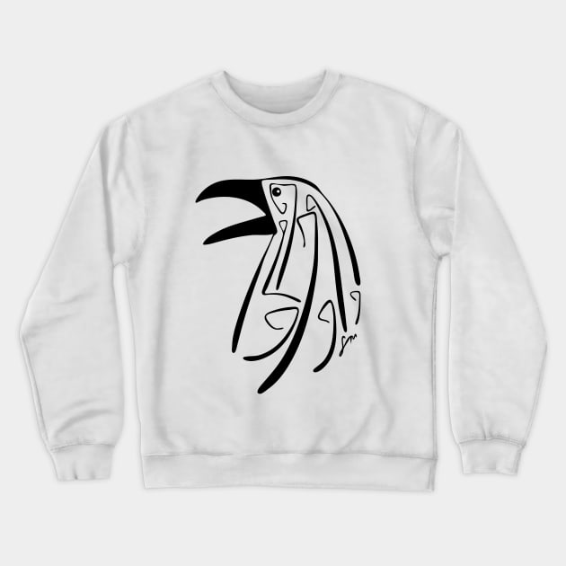 Geometric Raven Crewneck Sweatshirt by sophiafinearts